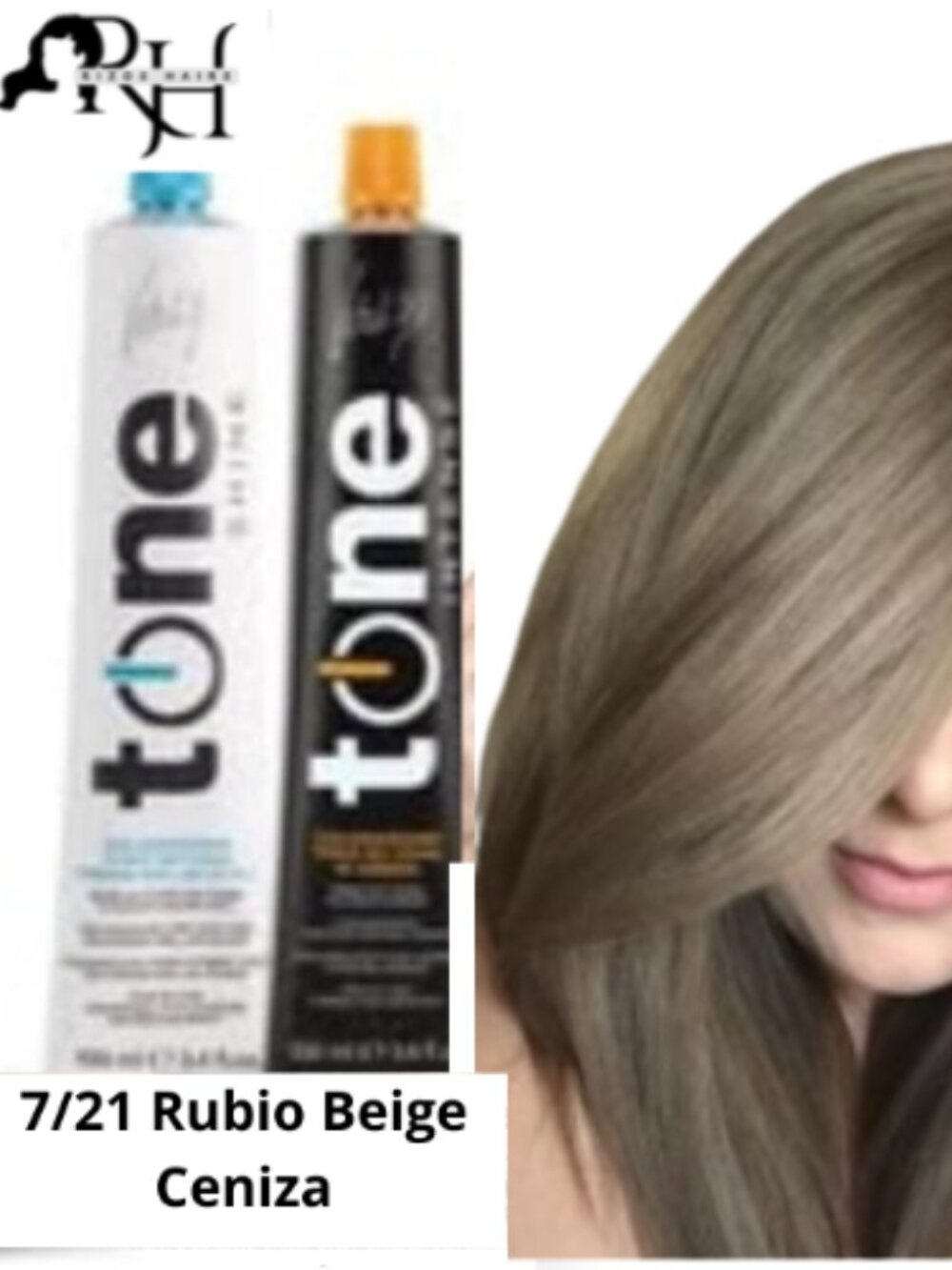 Tinte Vitality's Tone 7.21 Rubio Beige Ceniza semi permanente sin amoniaco Inte